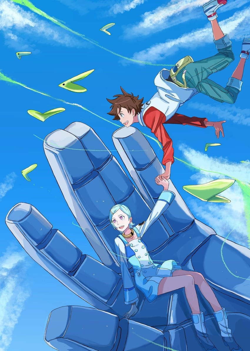 eureka and renton thurston (eureka seven) drawn by rueisi_(namezari)