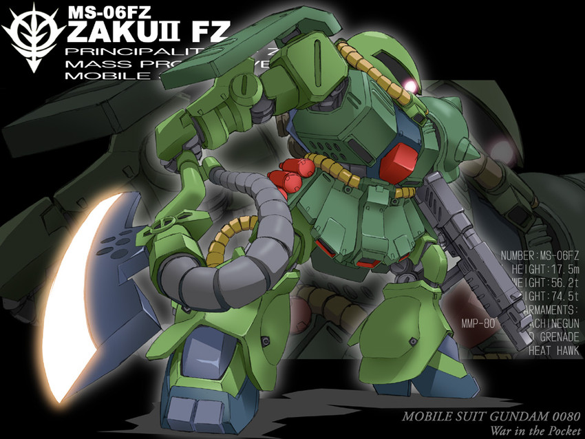 zaku ii and zaku ii fz kai (gundam and 1 more) drawn by yamano_sachi
