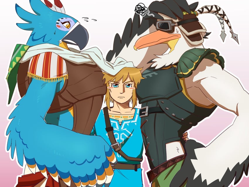 link, kass, and penn (the legend of zelda and 2 more) drawn by ppaljang