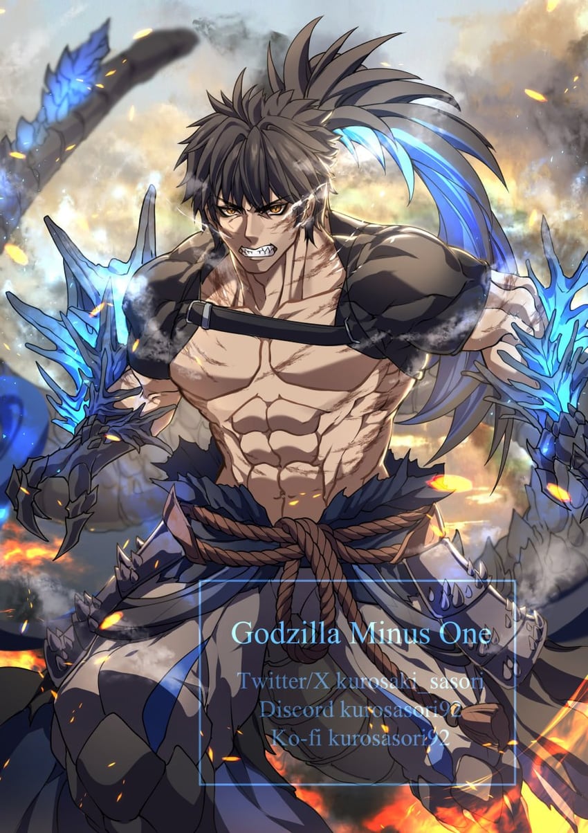 godzilla (godzilla and 1 more) drawn by kurosaki_sasori