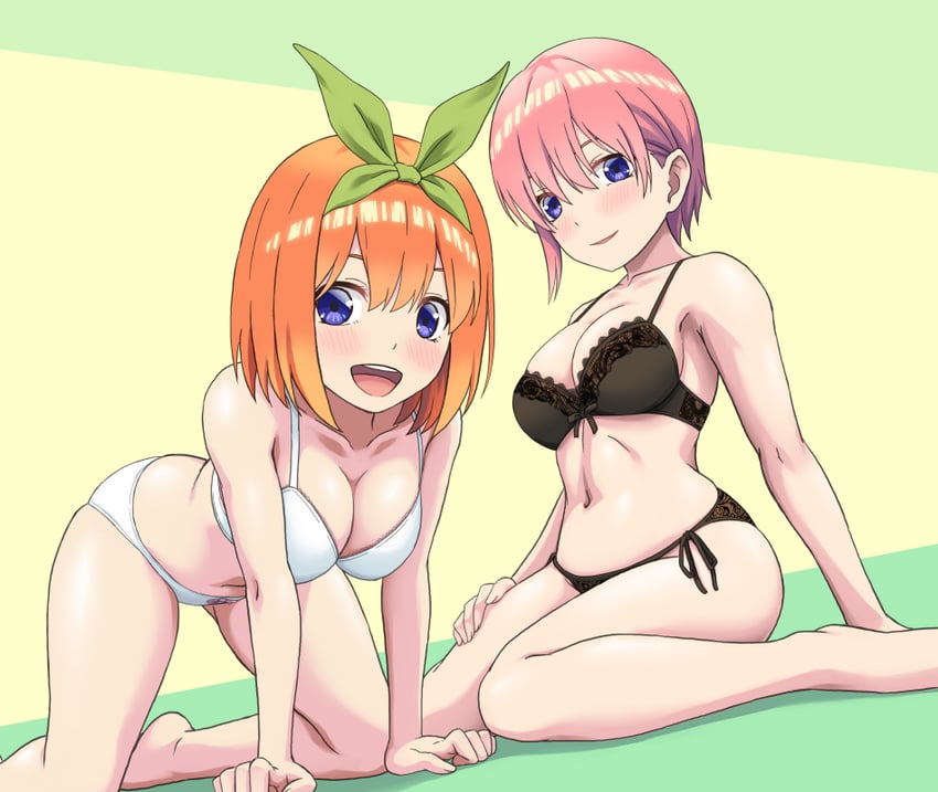 nakano yotsuba and nakano ichika (go-toubun no hanayome) drawn by vierosky