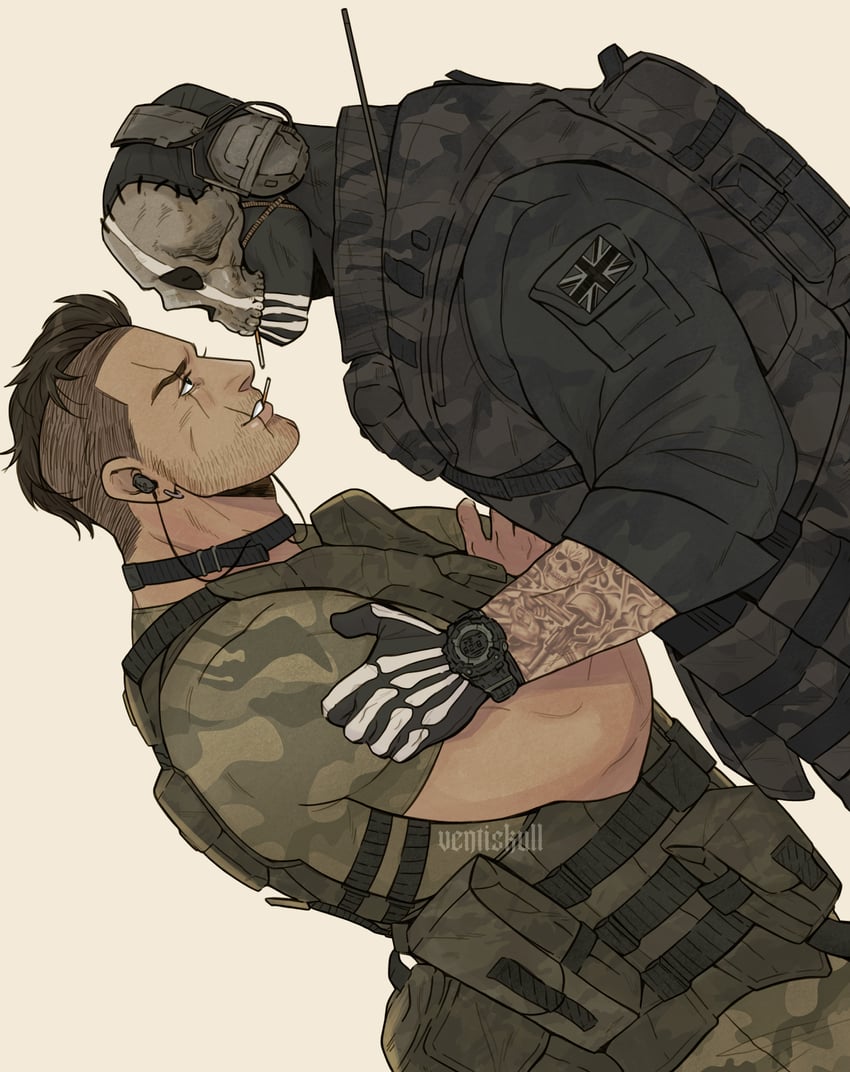ghost and soap (call of duty and 1 more) drawn by ives_navarro