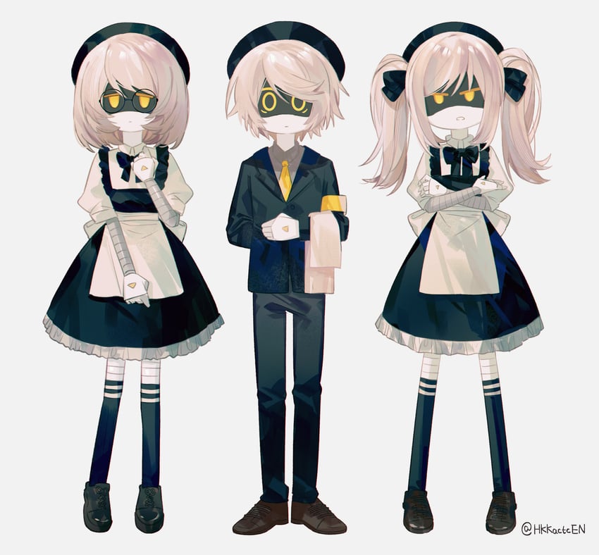 n, v, and j (murder drones) drawn by hokky_oku