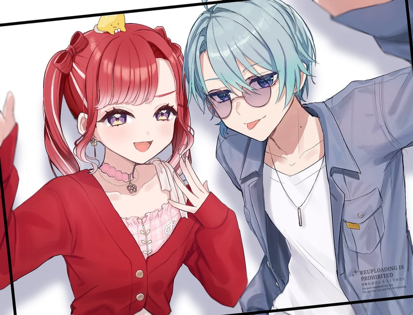 saotome berry and nagisa trout (nijisanji) drawn by yotsuba_kuro