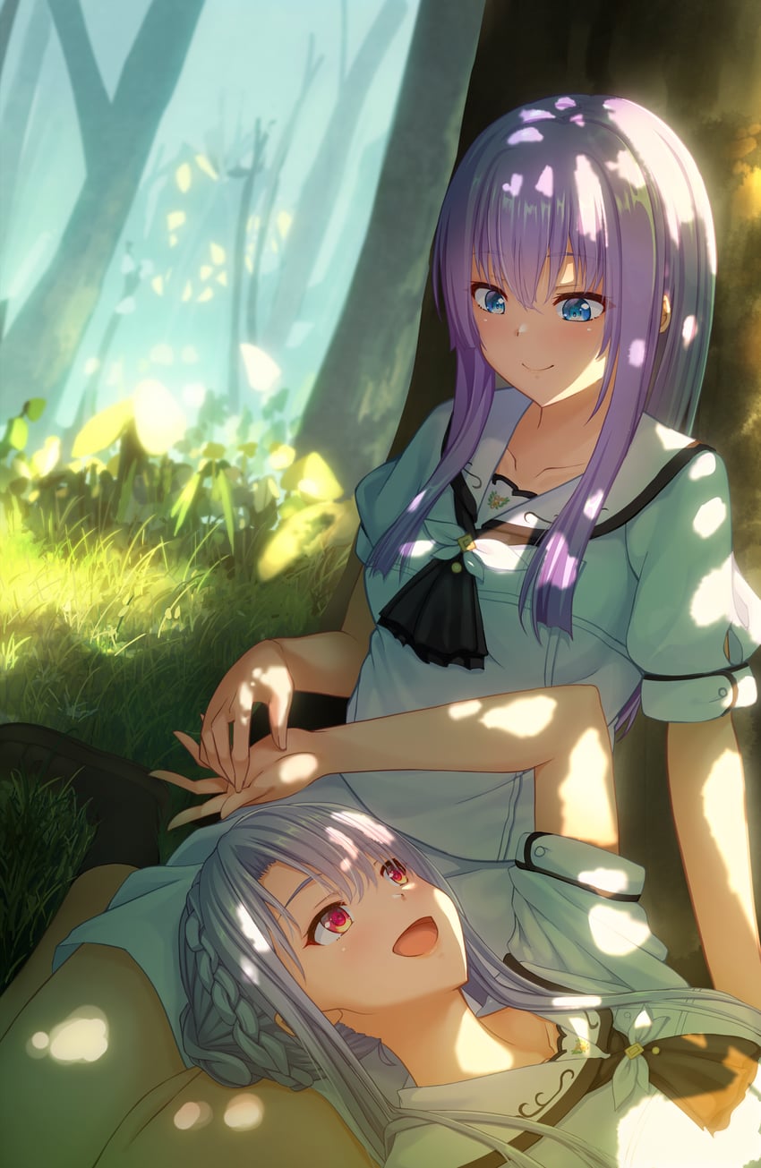 sorakado ao and sorakado ai (summer pockets) drawn by shootinghaze