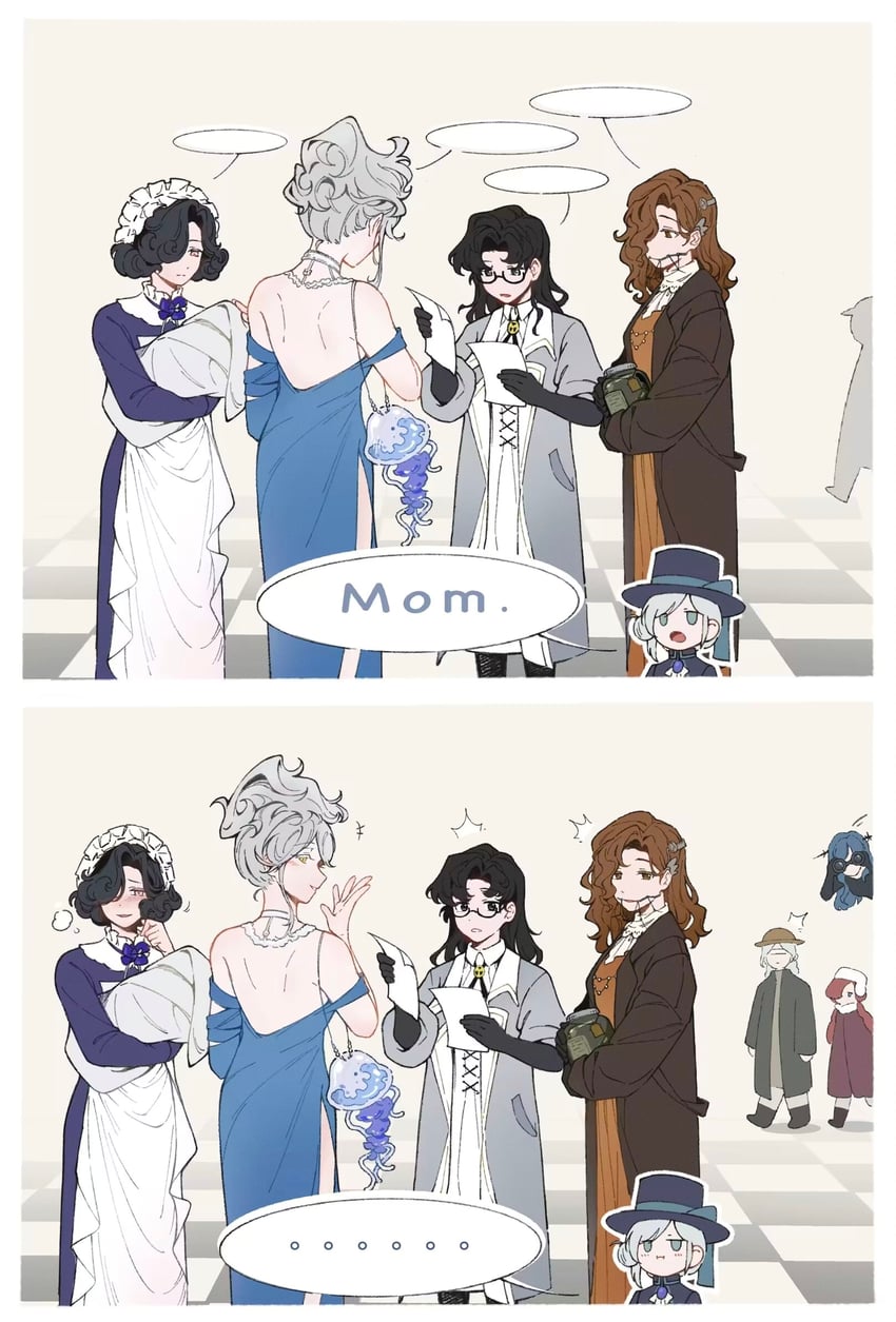vertin, tooth fairy, tuesday, yenisei, arcana, and 3 more (reverse:1999) drawn by ziwei_(xuexiaoxiaotvt)