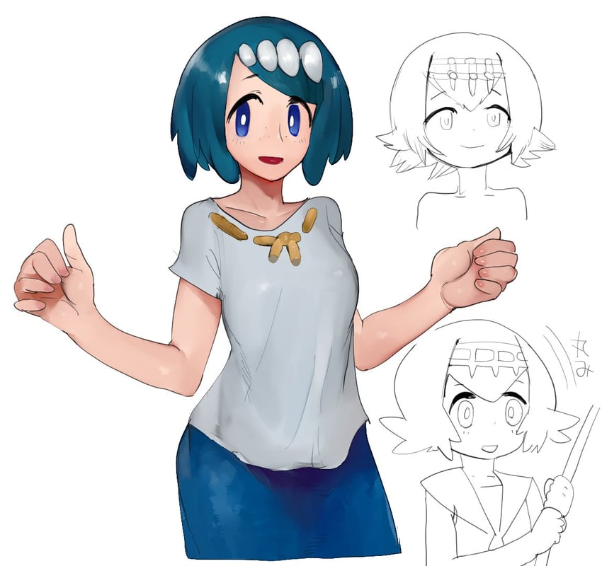 lana and lana's mother (pokemon and 1 more) drawn by raichiyo