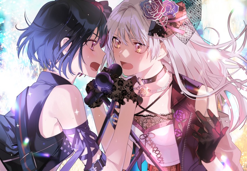 mitake ran and minato yukina (bang dream!) drawn by fresa_pie