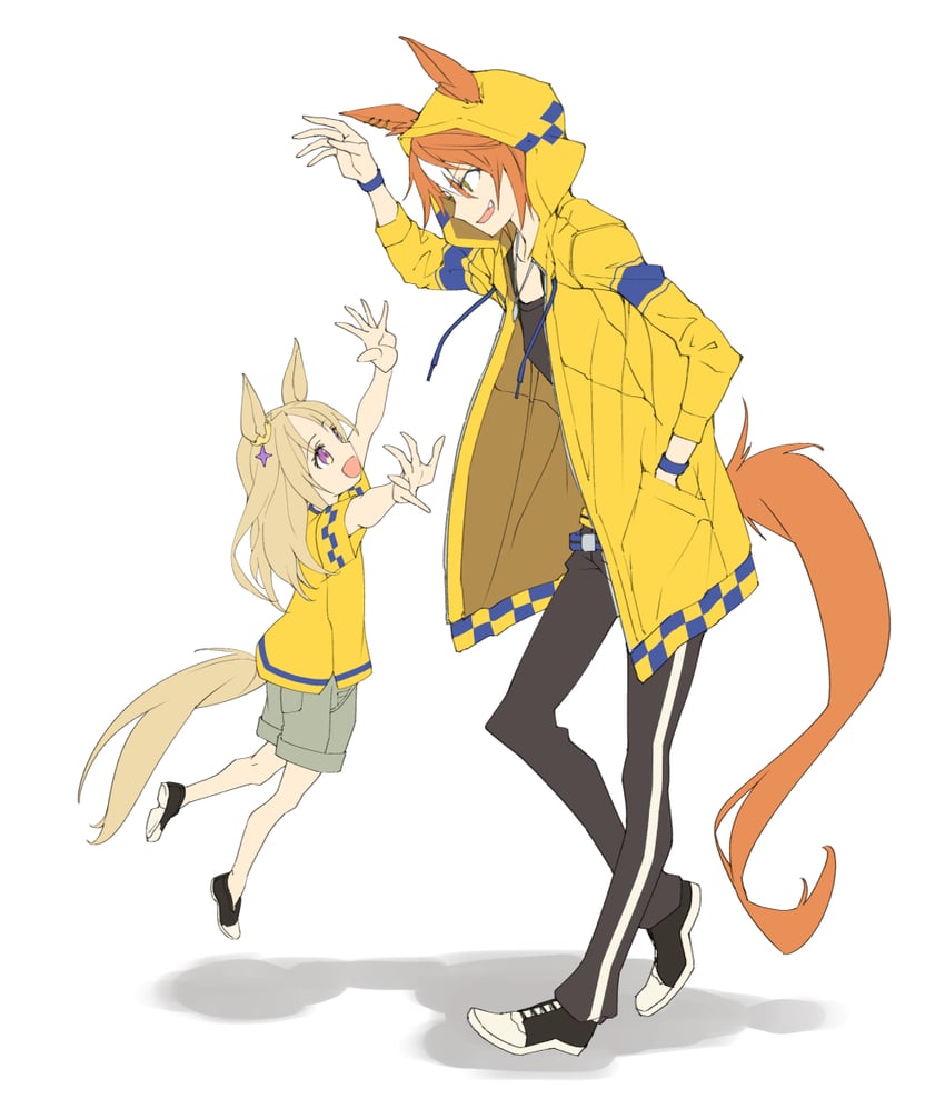 narita top road and dictus striker (umamusume and 1 more) drawn by kuro_work