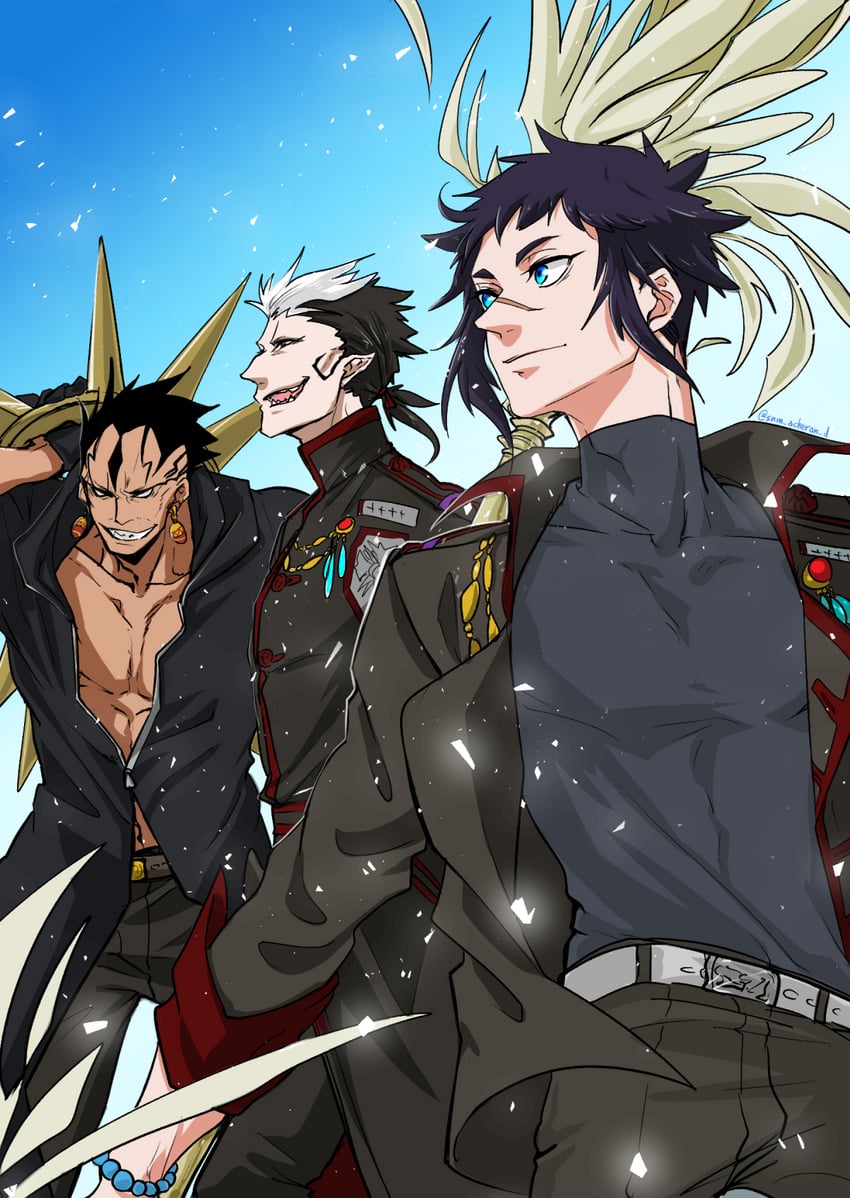 arystar krory, alma karma, and winters socalo (d.gray-man) drawn by seto_satoru