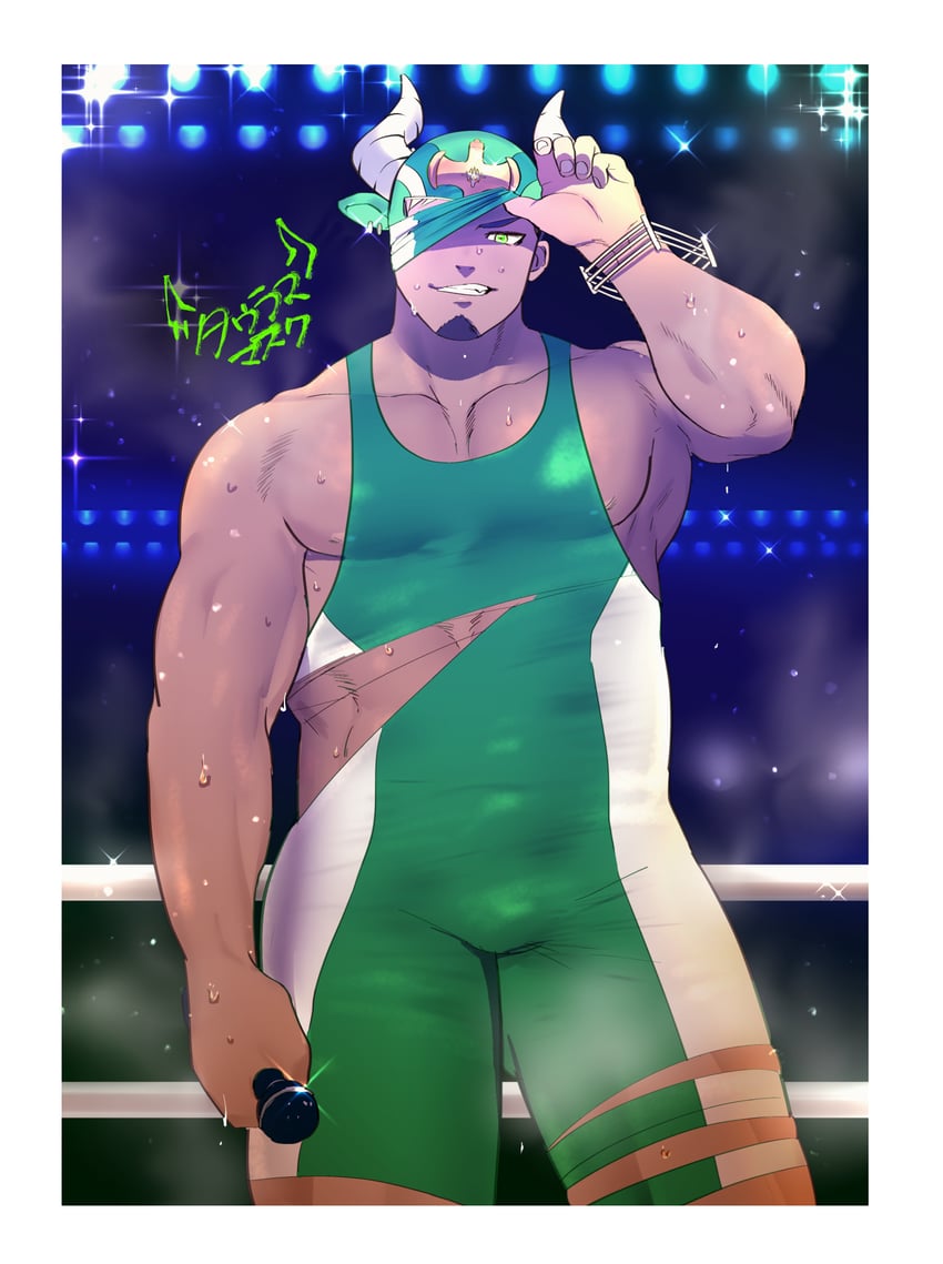 ikusaba daisuke and taurus mask (tokyo afterschool summoners) drawn by bouzujorijori