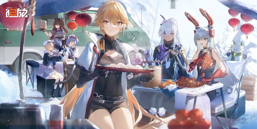 ots-14, groza, colphne, vepley, krolik, and 2 more (girls' frontline and 1 more)