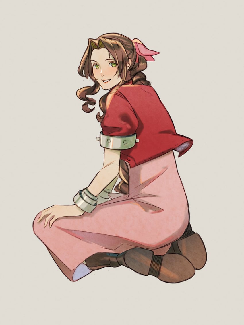 aerith gainsborough (final fantasy and 1 more) drawn by mmariesr