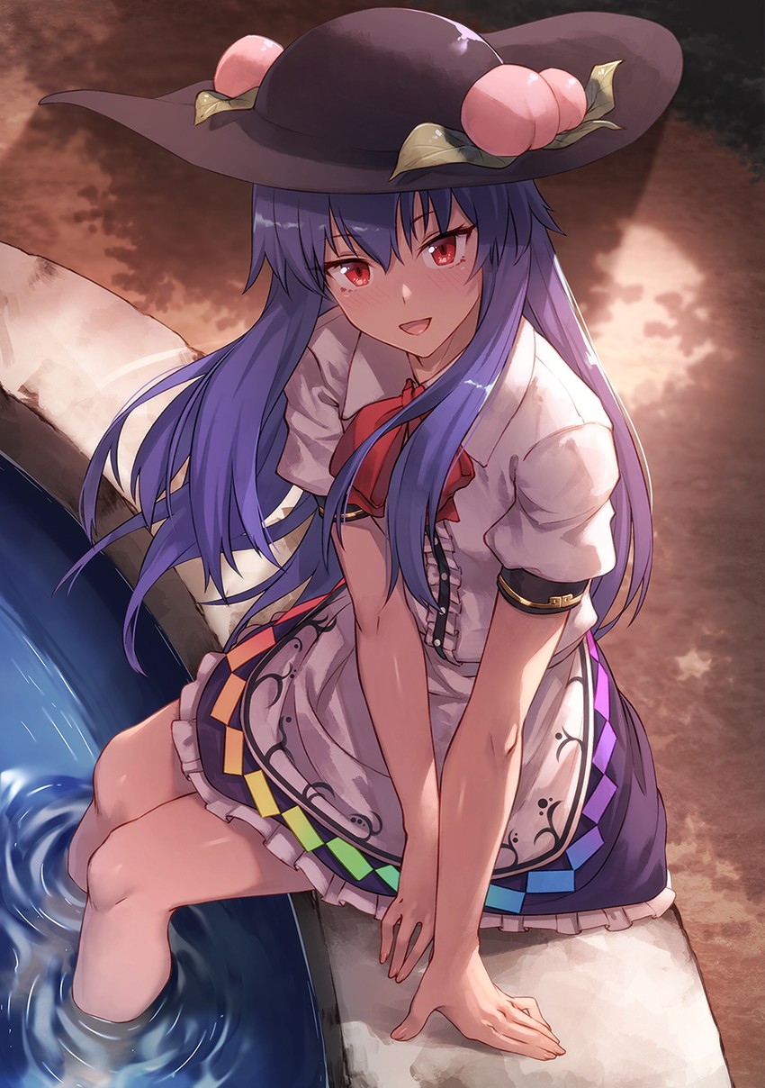 hinanawi tenshi (touhou) drawn by ibuki_notsu