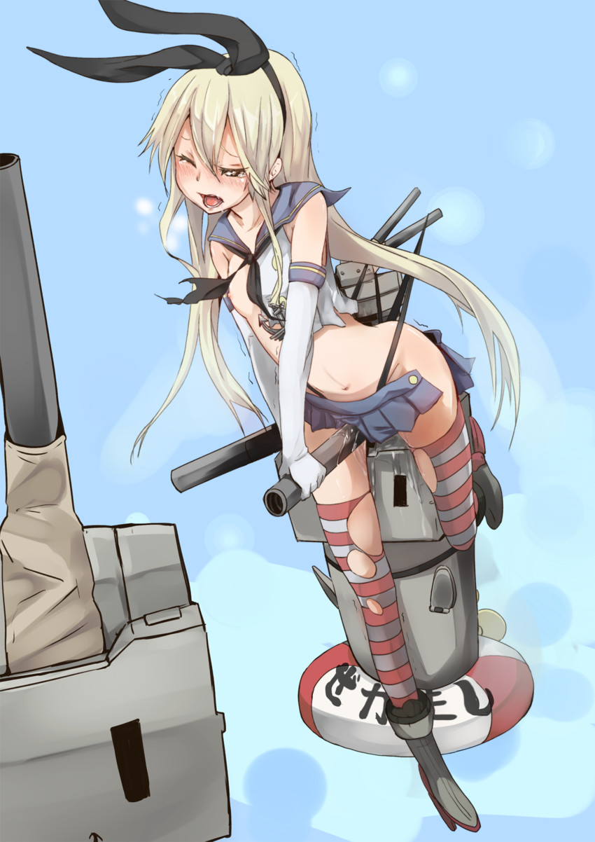 shimakaze and rensouhou-chan (kantai collection) drawn by fu-ta