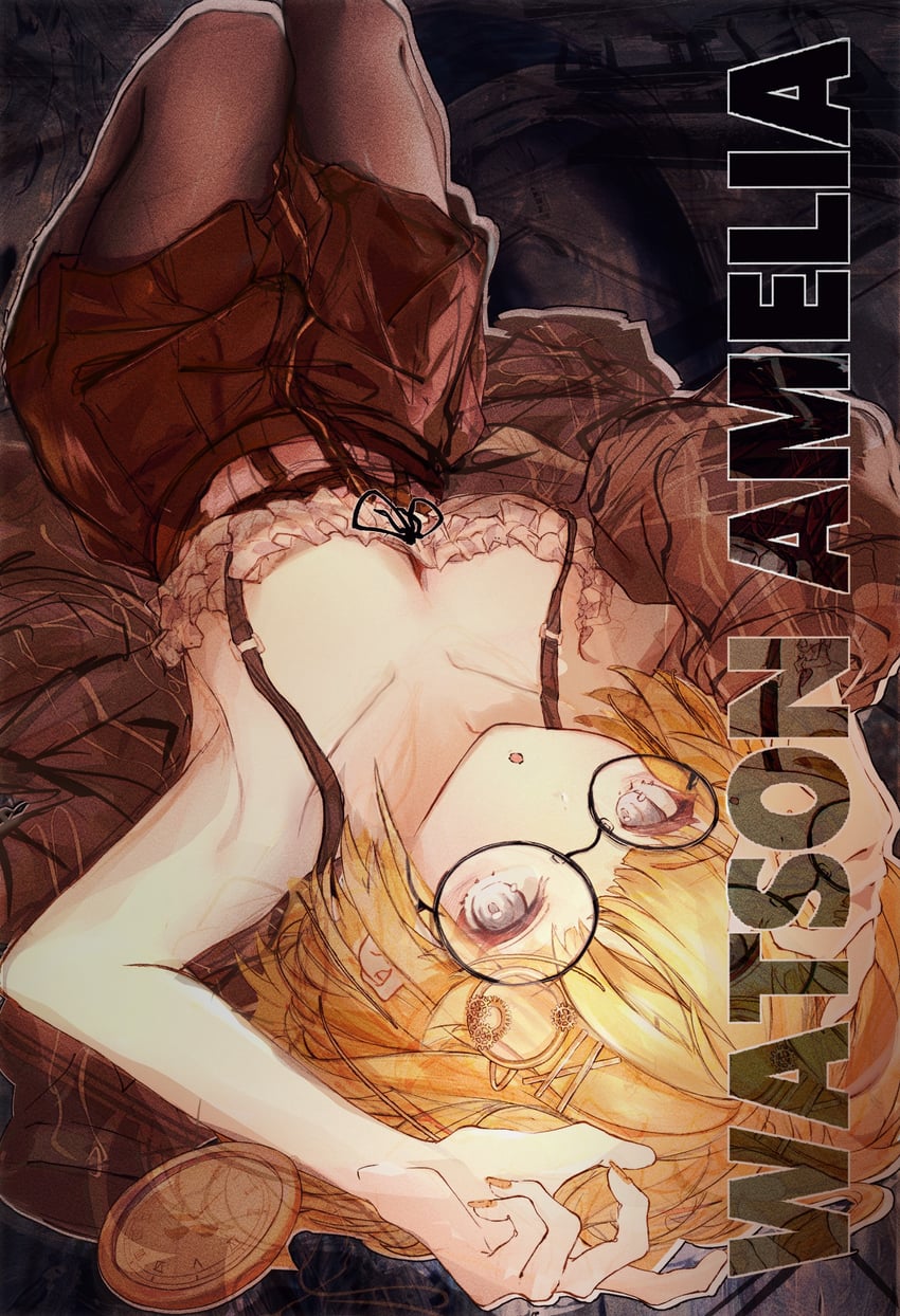watson amelia (hololive and 1 more) drawn by akiyama_kou