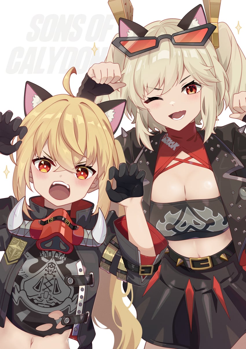 burnice white and luciana de montefio (zenless zone zero) drawn by m-1ng