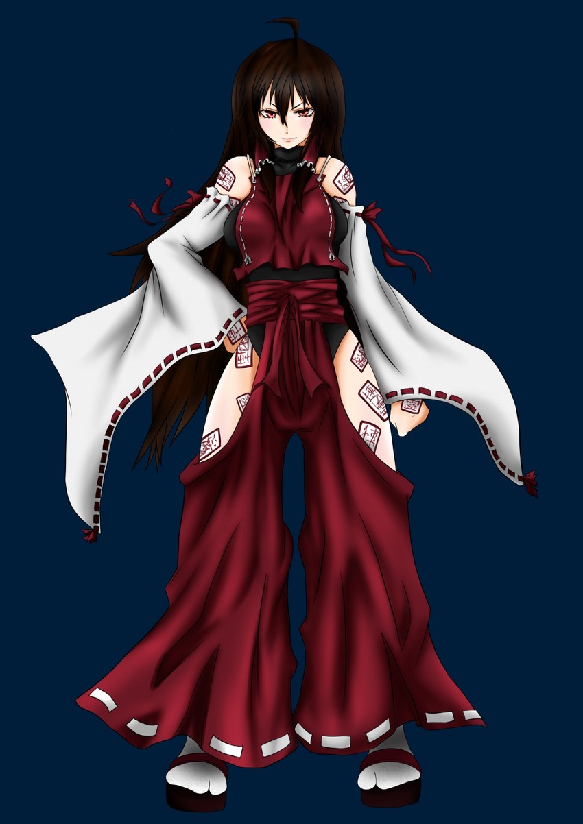 sendai hakurei no miko (original and 2 more) drawn by kairi_(kairin)