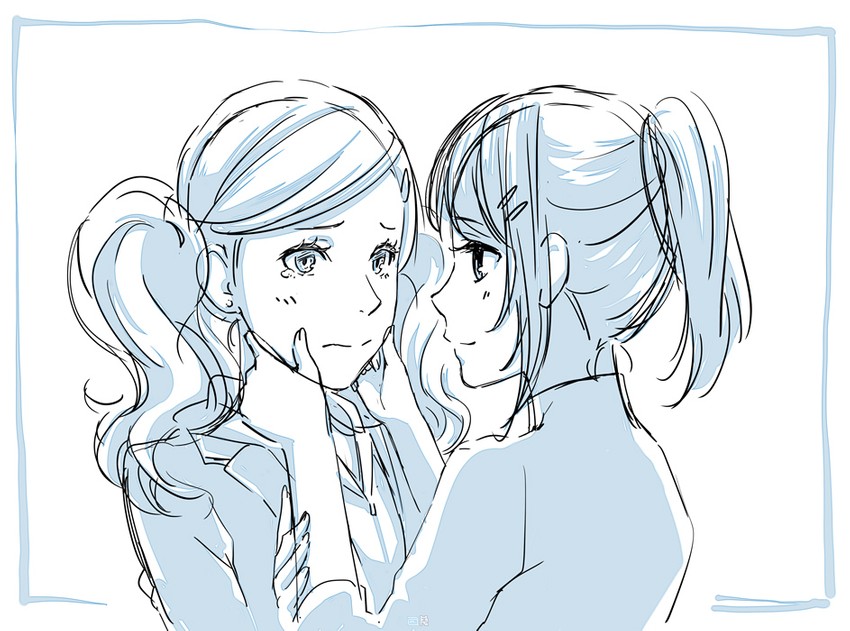 takamaki anne and suzui shiho (persona and 1 more) drawn by amupon