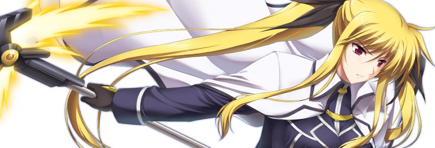 fate testarossa and bardiche (lyrical nanoha and 1 more) drawn by ishigaki_takashi