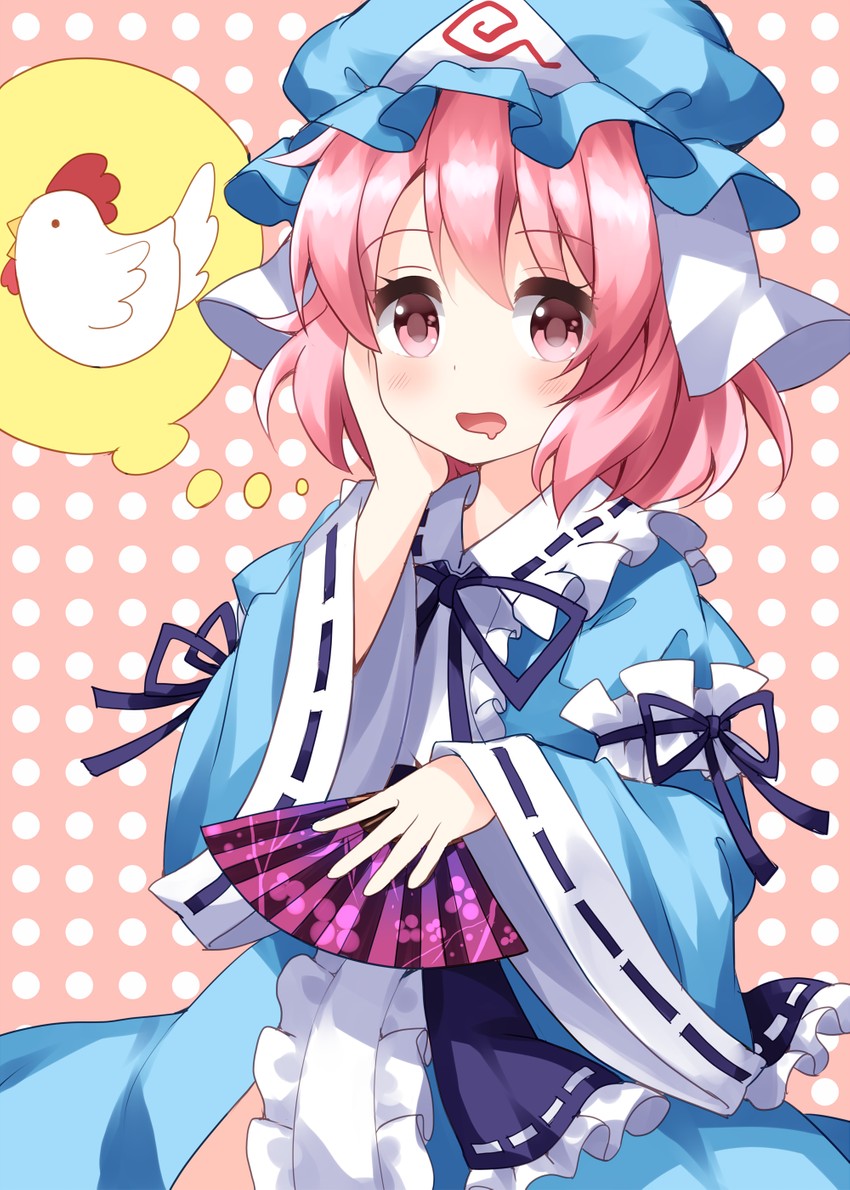 saigyouji yuyuko (touhou) drawn by ruu_(tksymkw)