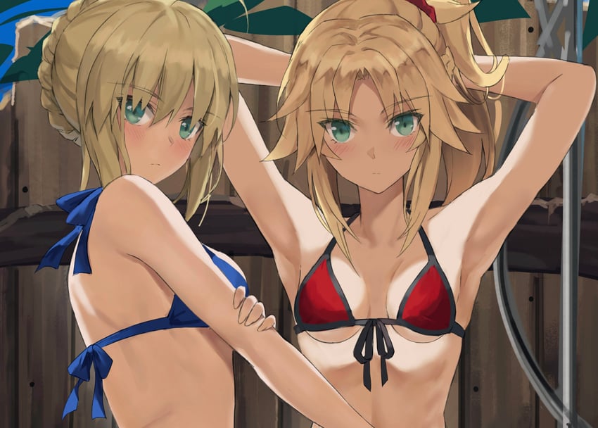 artoria pendragon, saber, and mordred (fate and 2 more) drawn by tonee