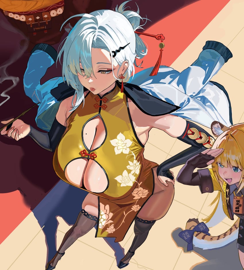 yixuan and ju fufu (zenless zone zero) drawn by hintobento