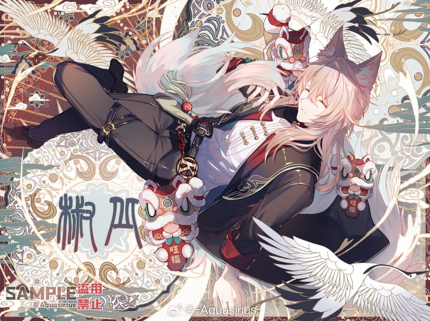 jiaoqiu and diting (honkai and 1 more) drawn by aqueasirius