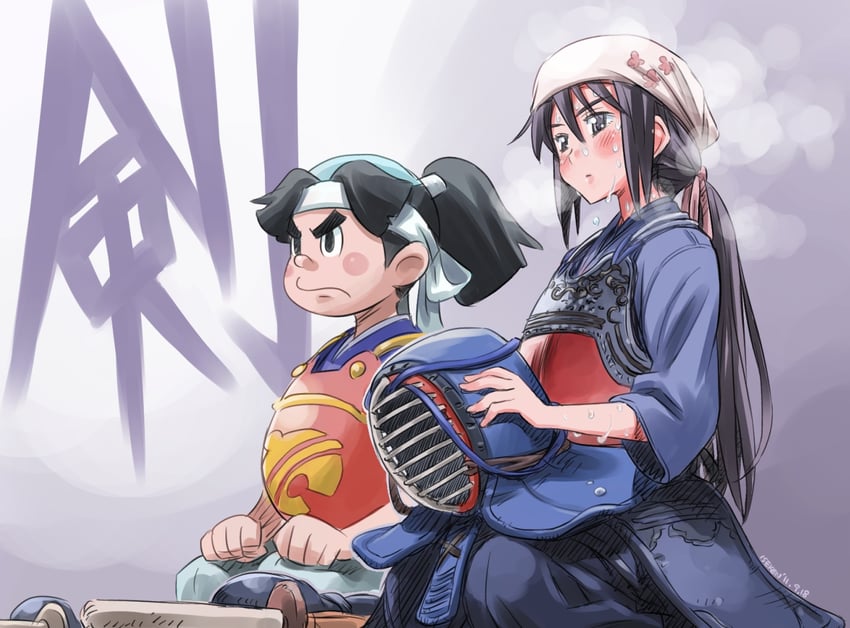akadou suzunosuke (original and 1 more) drawn by isedaichi_ken