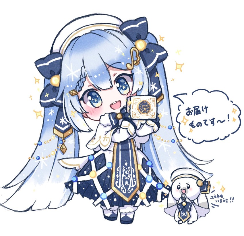 hatsune miku, yuki miku, and rabbit yukine (vocaloid) drawn by annatumikan