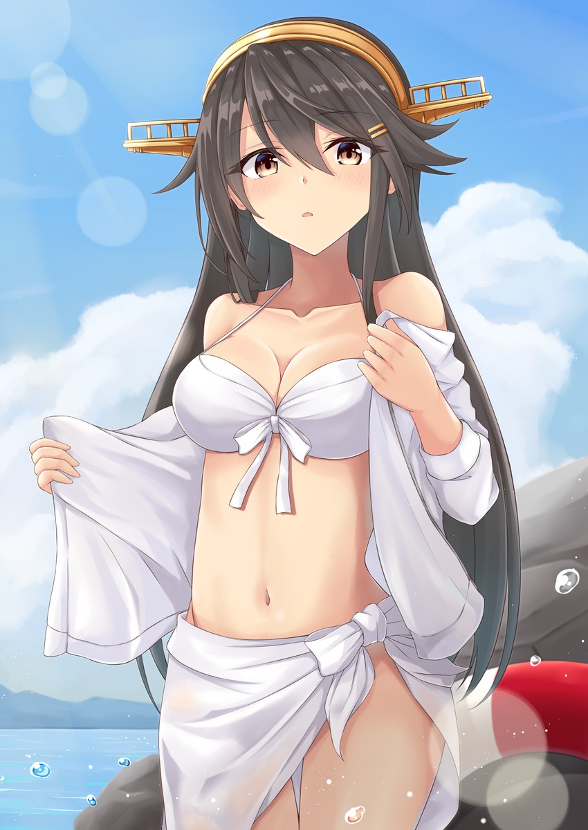 haruna kai ni and haruna (kantai collection) drawn by gensoukitan