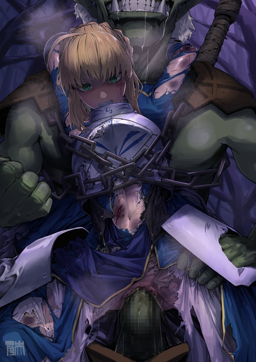 artoria pendragon and saber (fate and 1 more) drawn by shitappa0120