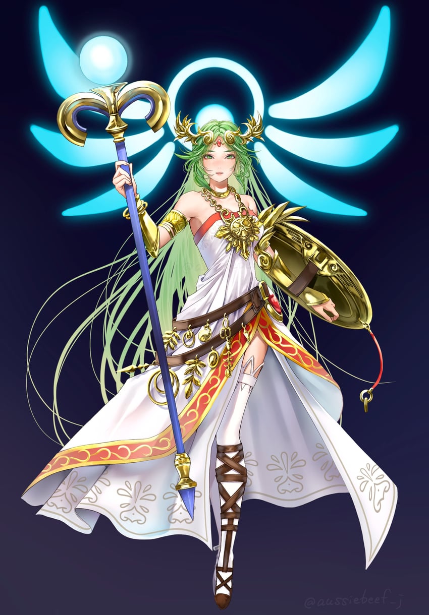 palutena (kid icarus and 1 more) drawn by jibika_(jbk_sb)