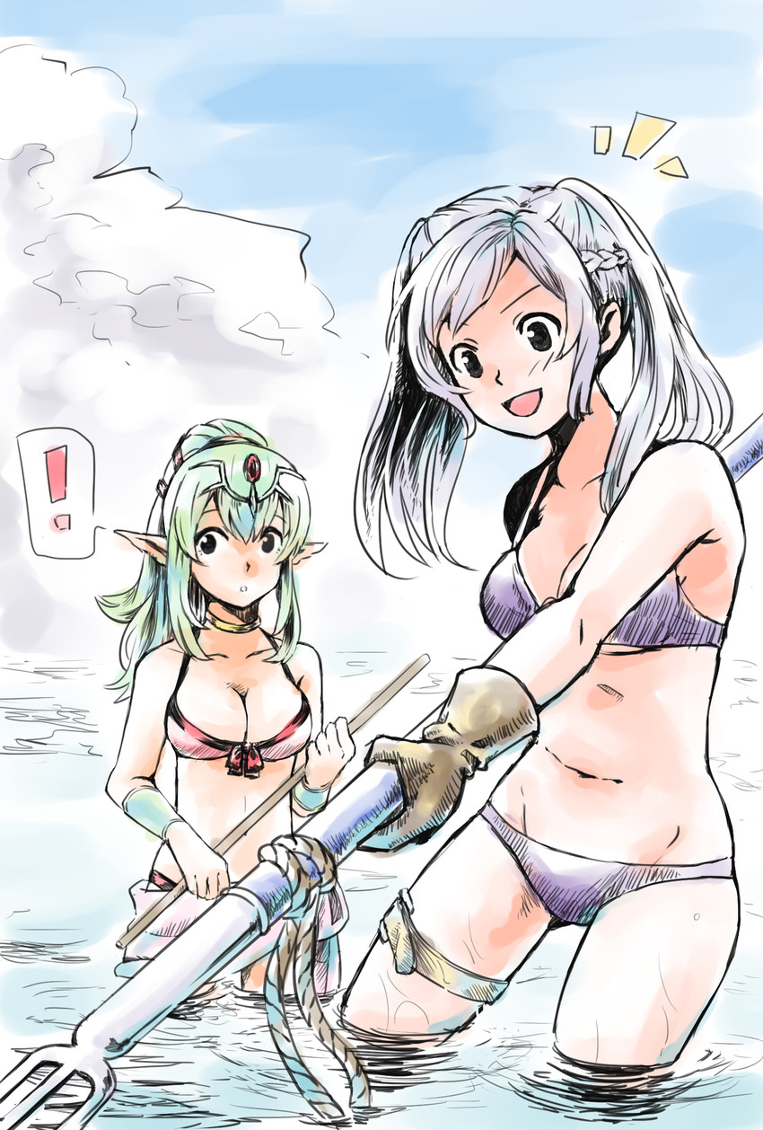 female robin and tiki (fire emblem and 3 more) drawn by hiwamoegi