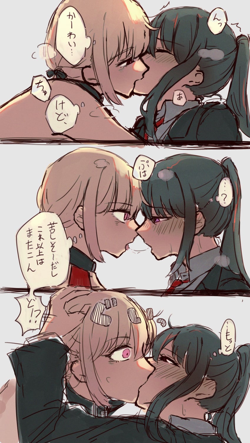 nishikigi chisato and inoue takina (lycoris recoil) drawn by imudegozaimasu