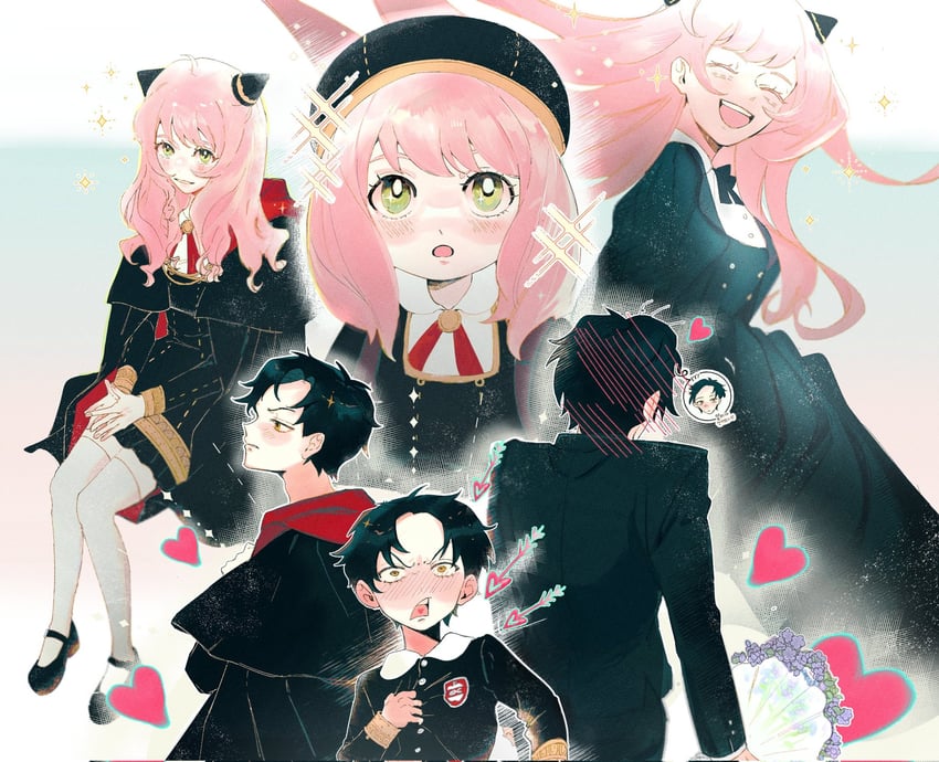 anya and damian desmond (spy x family) drawn by balsang