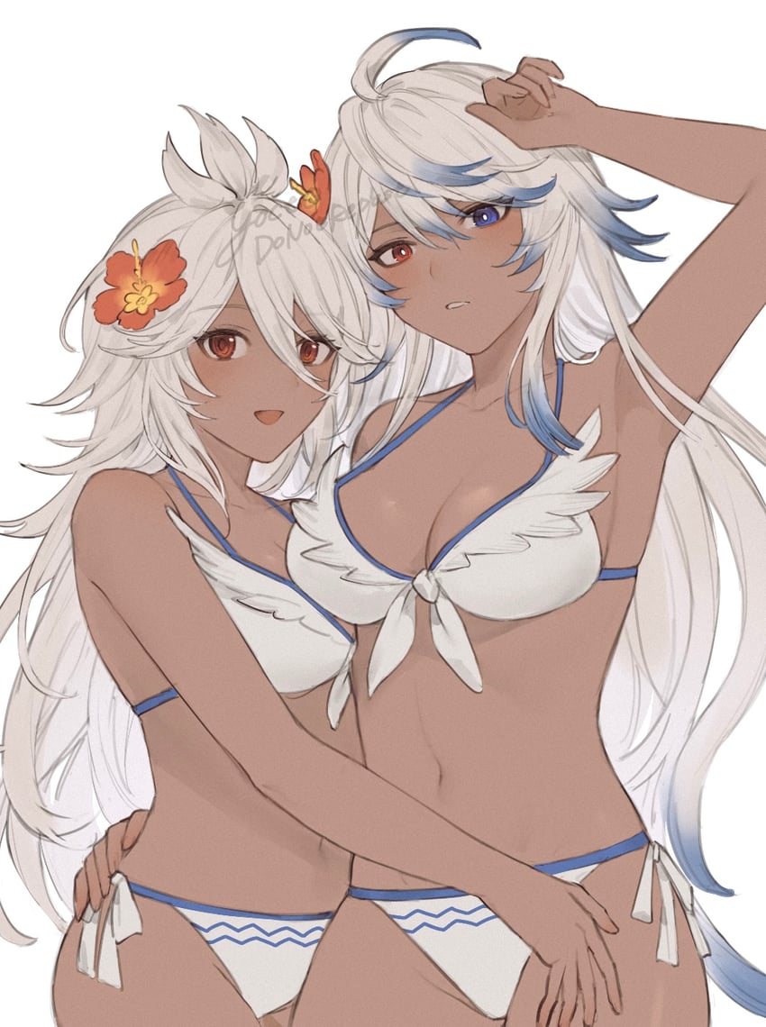 zooey and cosmos (granblue fantasy) drawn by yct_(yoct_o)