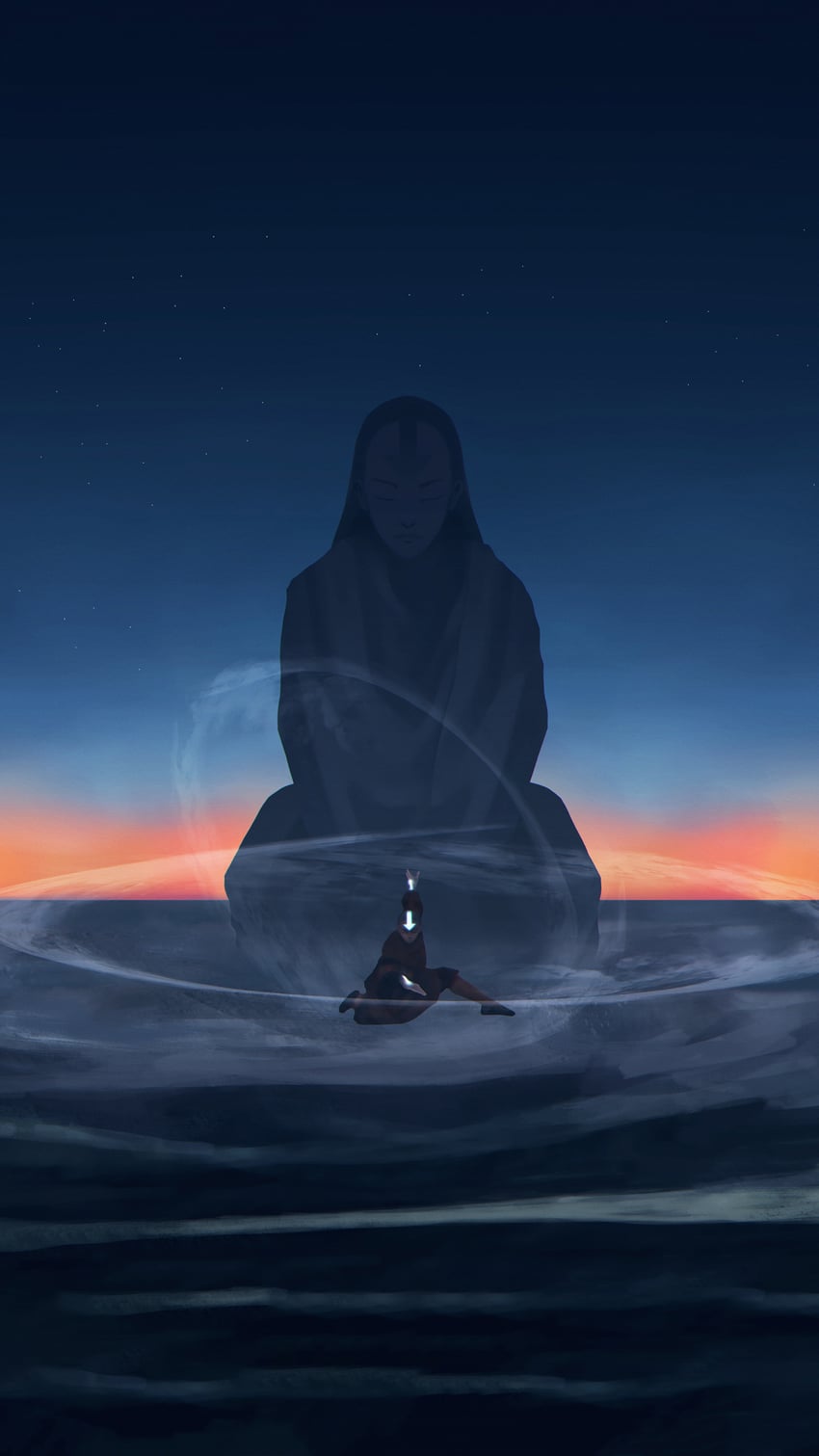 aang and yangchen (avatar legends and 1 more) drawn by dkaism