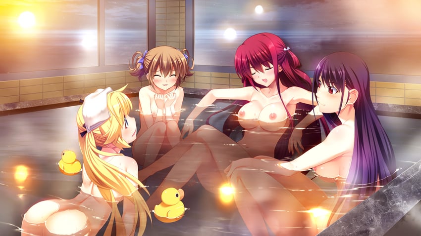 matsushima michiru, suou amane, sakaki yumiko, and irisu makina (grisaia and 1 more) drawn by fumio_(ura_fmo) and watanabe_akio