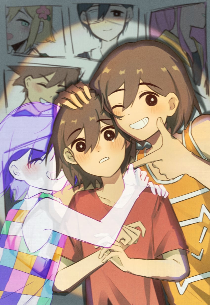 sunny, basil, mari, aubrey, kel, and 1 more (omori) drawn by bailan1130