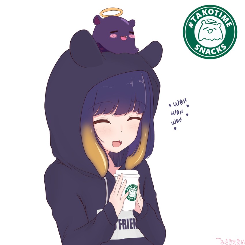 ninomae ina'nis and takodachi (hololive and 2 more) drawn by farc