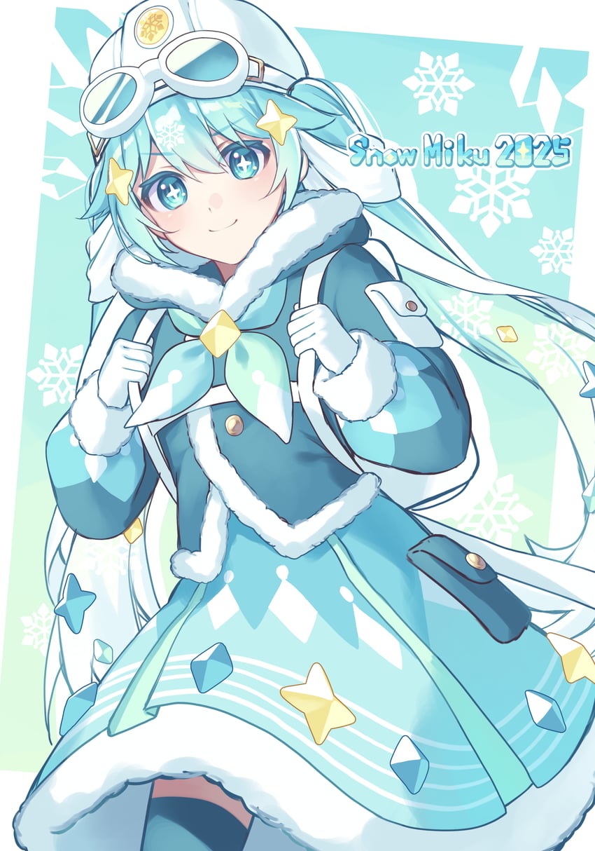 hatsune miku and yuki miku (vocaloid) drawn by kurobikari