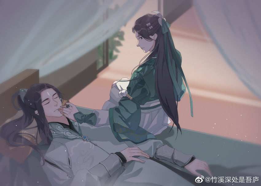 yue qingshu and xiu wu (xianjian qixia zhuan and 1 more) drawn by yue_qinghe
