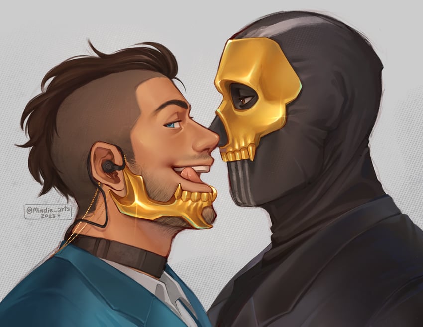ghost and soap (call of duty and 1 more) drawn by mindiearts