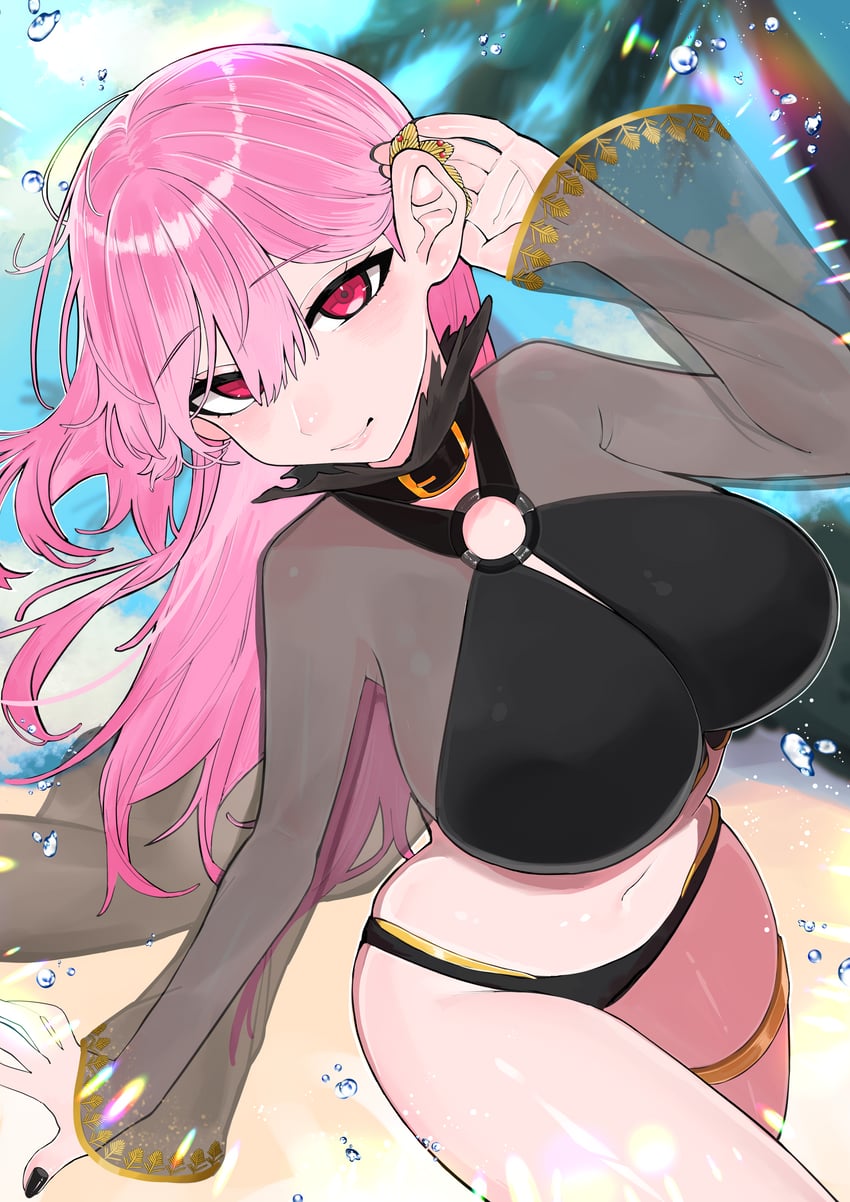 mori calliope (hololive and 1 more) drawn by yuuppi