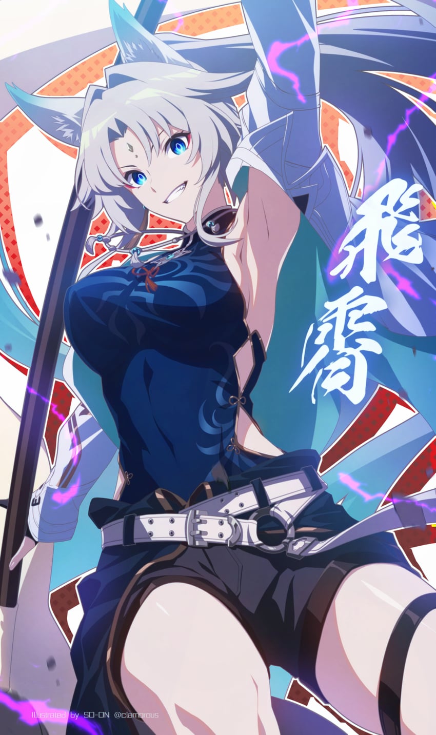 feixiao (honkai and 1 more) drawn by so-on