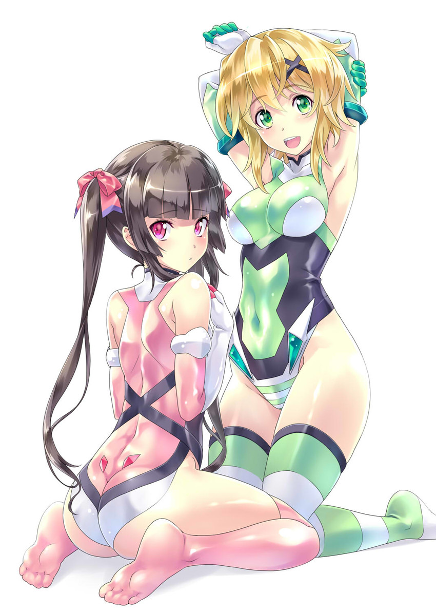 akatsuki kirika and tsukuyomi shirabe (senki zesshou symphogear) drawn by nagayori