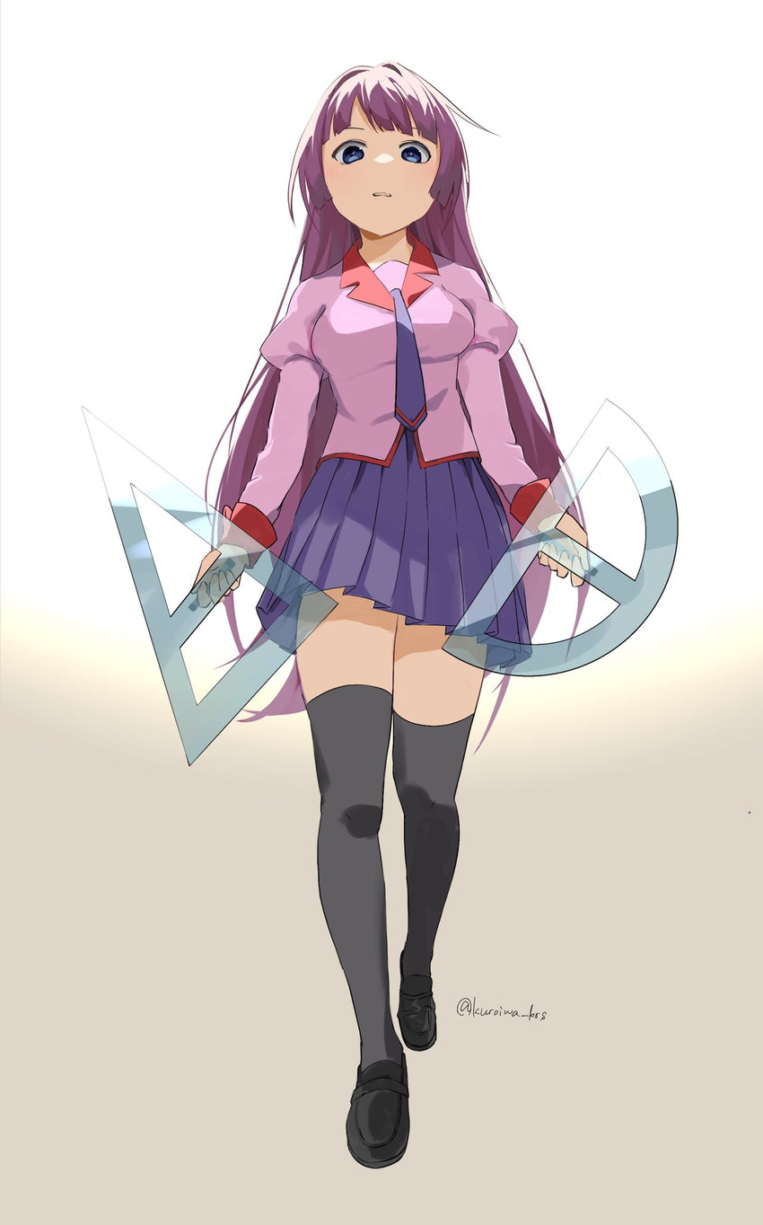 senjougahara hitagi (monogatari and 1 more) drawn by kuroiwa_brs