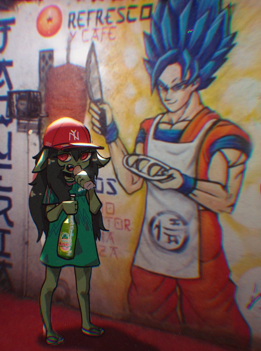 son goku and sancha gobzales (original and 3 more) drawn by basedbinkie