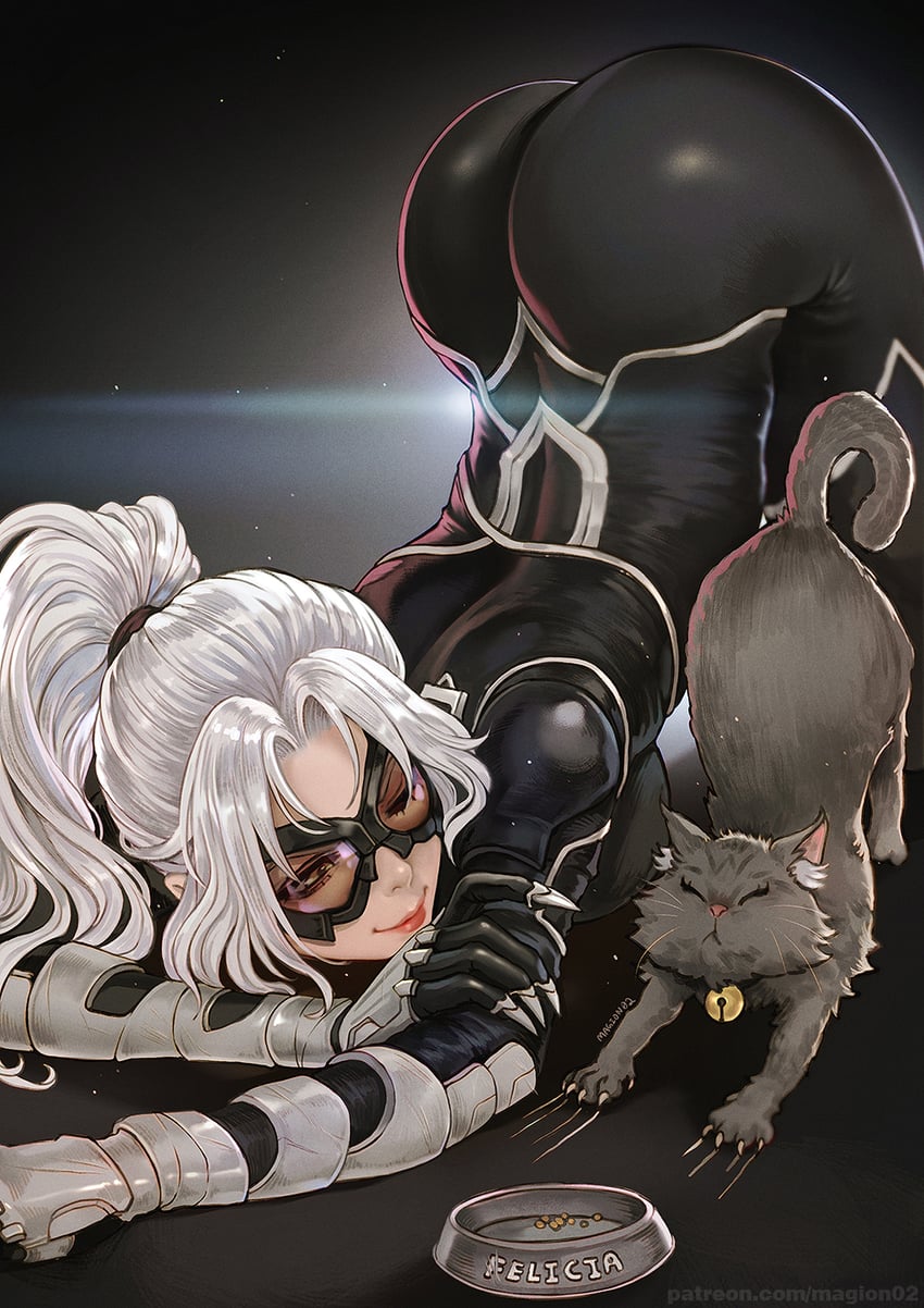 black cat and felicia hardy (marvel and 1 more) drawn by magion02